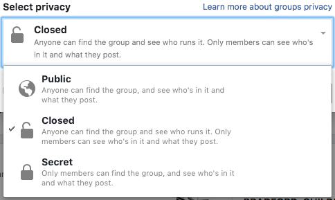 Facebook Group Privacy