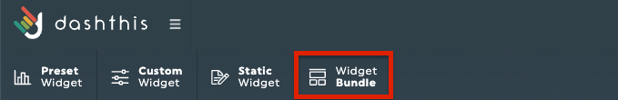 Widget bundles header