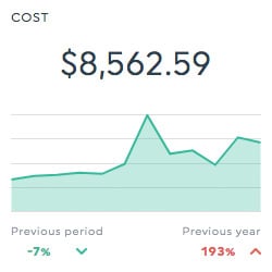 CEO dashboard total cost