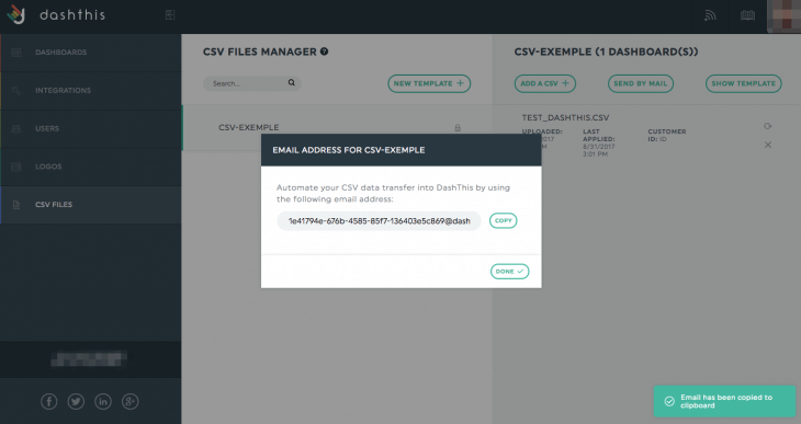 automated csv sending