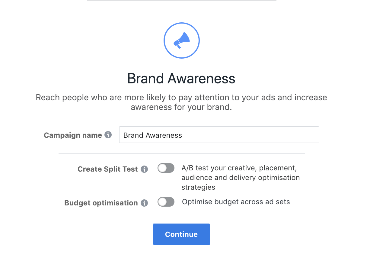 Instagram ads manager brand awareness