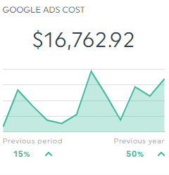 Cost for Google Ads campaign