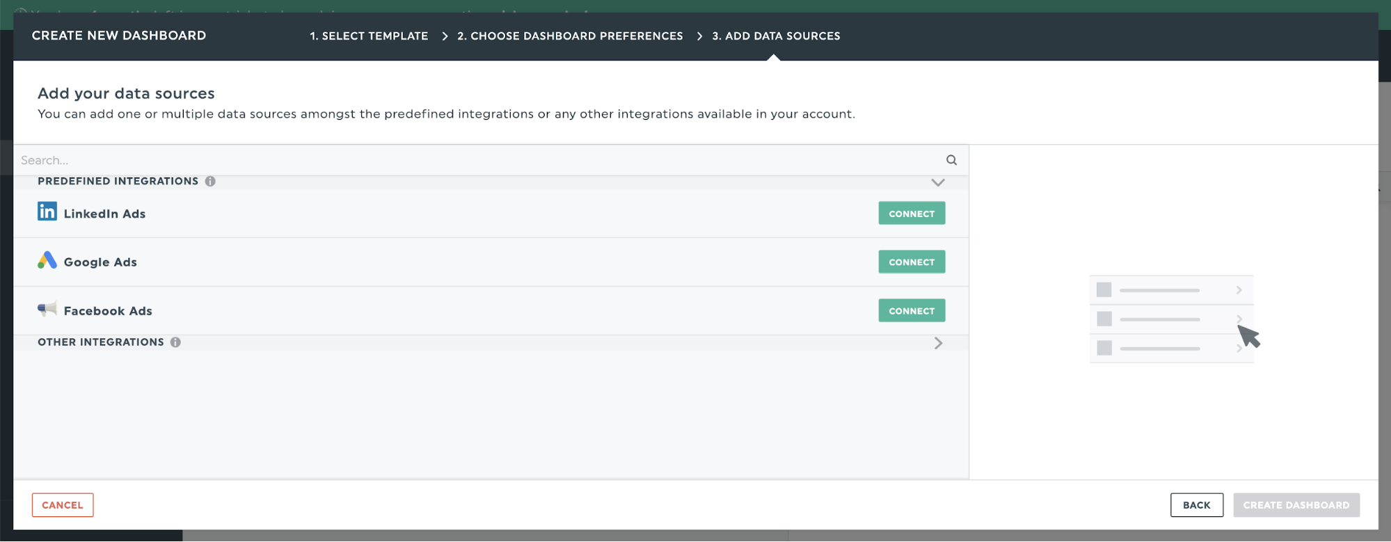 dashthis add data sources