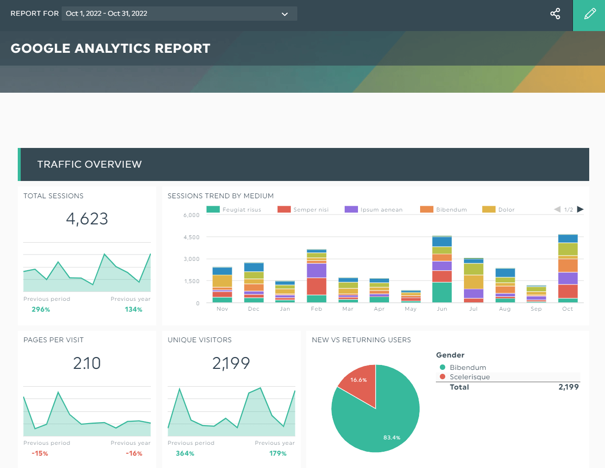 website analytics presentation