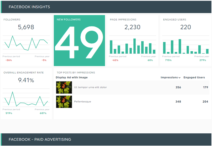 Social media dashboard