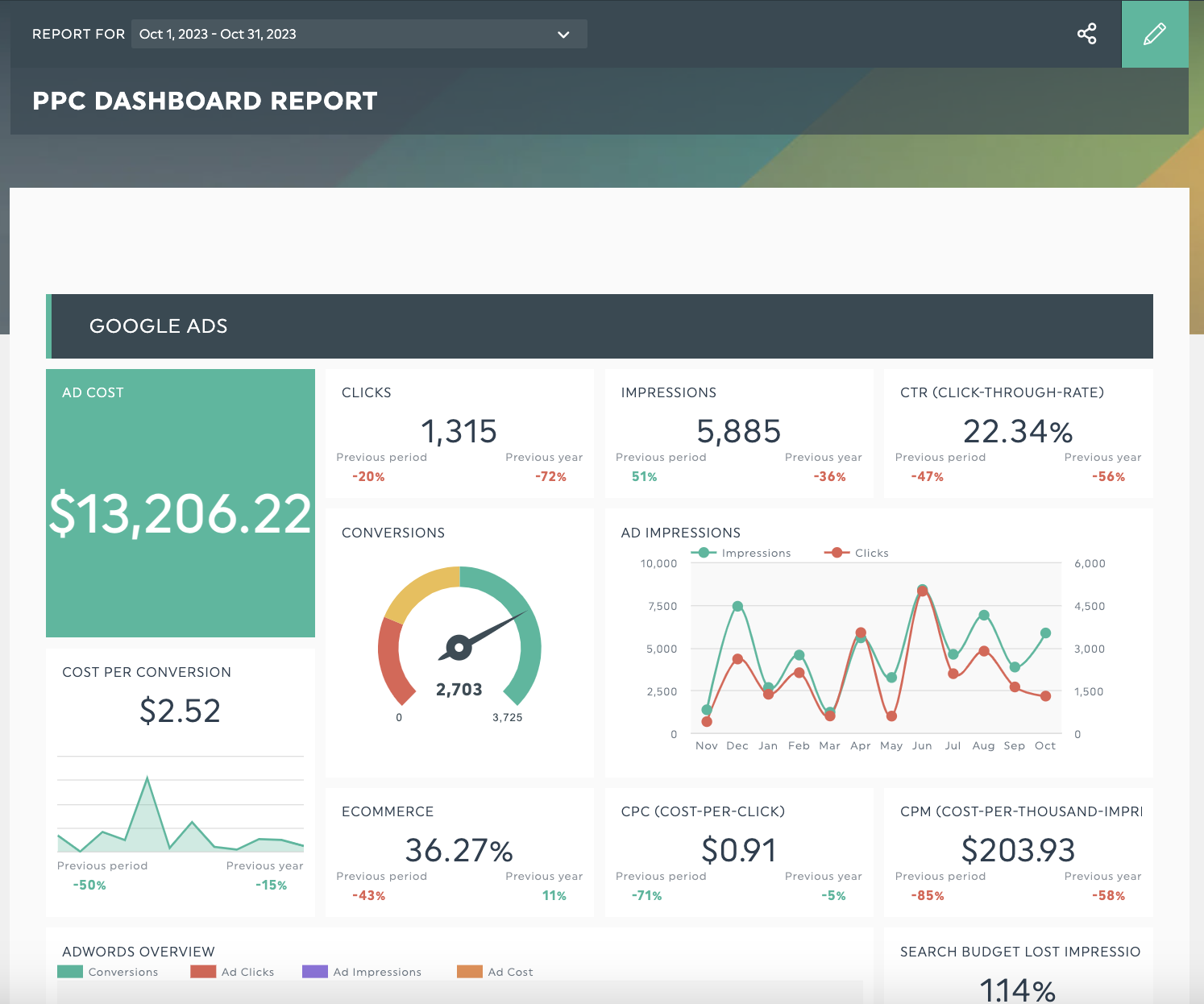 PPC report template